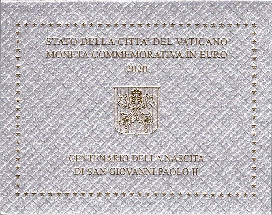 2 euros conmemorativa Centenario del Nacimiento de Juan Pablo II